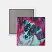 Jack Russell Terrier Pup Magneet - "Julep" (Voorkant / Achterkant)