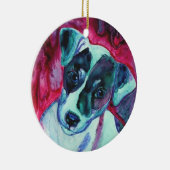 Jack Russell Terrier Pup Ornament - "Julep" (Rechts)