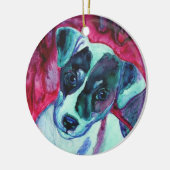 Jack Russell Terrier Pup Ornament - "Julep" (Links)