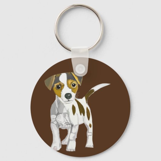 Jack Russell Terrier Pup Sleutelhanger (Voorkant)