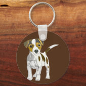 Jack Russell Terrier Pup Sleutelhanger (Voorkant)
