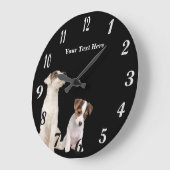 Jack Russell Terrier Puppies Round Wall klok (Hoek)