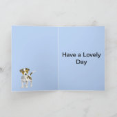 Jack Russell Terrier Puppy bewerkbare jongens leef Kaart (Binnen)