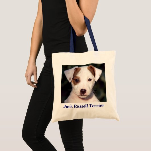 Jack Russell Terrier Puppy Dog Canvas Canvas tas (Voorkant (product))