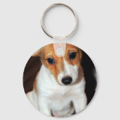 Jack Russell Terrier Puppy Dog Sleutelhanger (Voorkant)