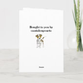 Jack Russell Terrier Puppy Feestdagen Kaart (Achterkant)