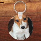 Jack Russell Terrier Puppy Hond Sleutelhanger (Voorkant)