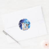 Jack Russell Terrier Puppy Laat Het Sneeuw Sticker (Envelop)