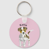 Jack Russell Terrier Puppy Sleutelhanger (Voorkant)