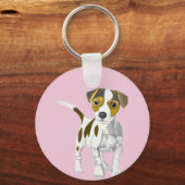 Jack Russell Terrier Puppy Sleutelhanger (Achterkant)