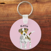 Jack Russell Terrier Puppy Sleutelhanger (Voorkant)