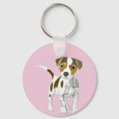 Jack Russell Terrier Puppy Sleutelhanger (Achterkant)