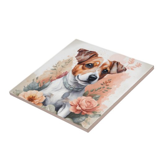 Jack Russell Terrier Puppy Tegeltje (Zijkant)