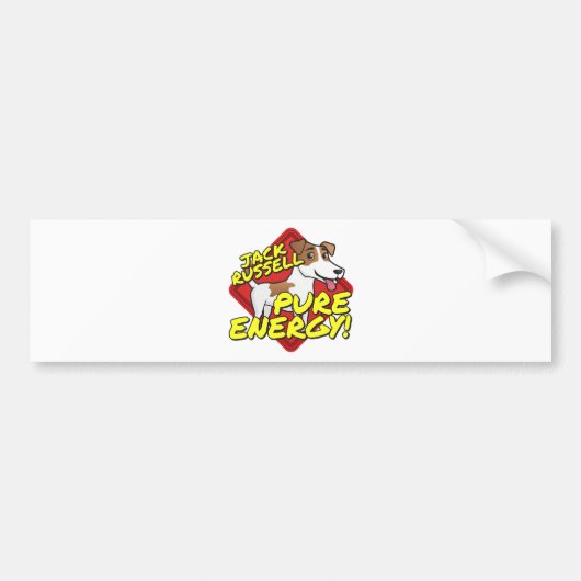 Jack Russell Terrier - Pure Energie Bumpersticker (Voorkant)