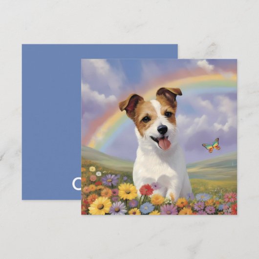 Jack Russell Terrier Rainbow Aangepaste hondennaam (Voorkant / Achterkant)