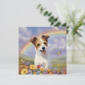 Jack Russell Terrier Rainbow Aangepaste hondennaam (Staand voorkant)