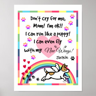 Jack Russell Terrier Rainbow Bridge Art Print