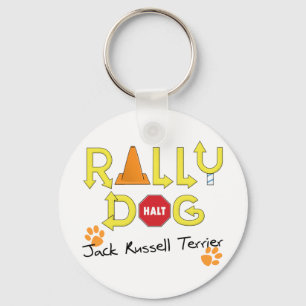 Jack Russell Terrier Rally Dog Sleutelhanger