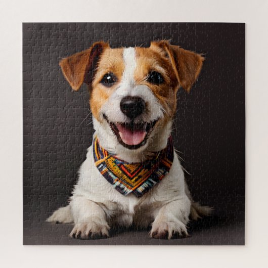 Jack Russell Terrier Realisme Kunstportret Legpuzzel (Verticaal)