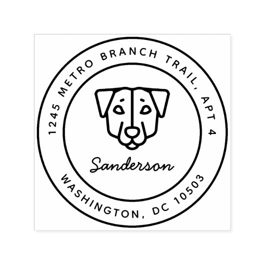 Jack Russell Terrier retour adres stempel (Design)