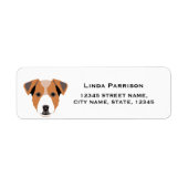 Jack Russell Terriër Retouradreslabel Etiket (Voorkant)