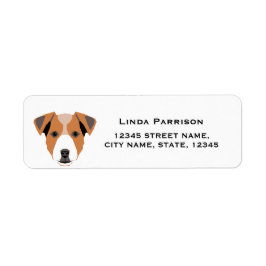 Jack Russell Terriër Retouradreslabel Etiket