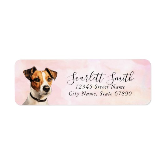 Jack Russell Terrier Return Address Labels (Voorkant)