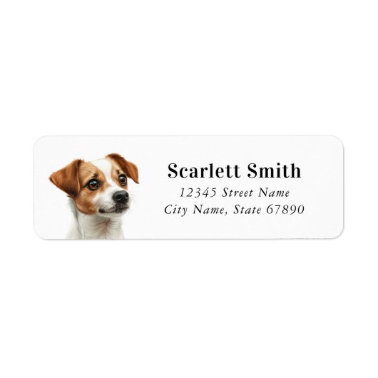 Jack Russell Terrier Return Address Labels (Voorkant)