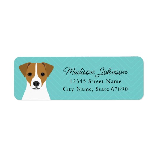 Jack Russell Terrier Return Address Labels (Voorkant)