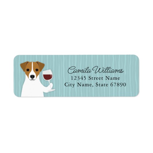 Jack Russell Terrier Return Address Labels (Voorkant)