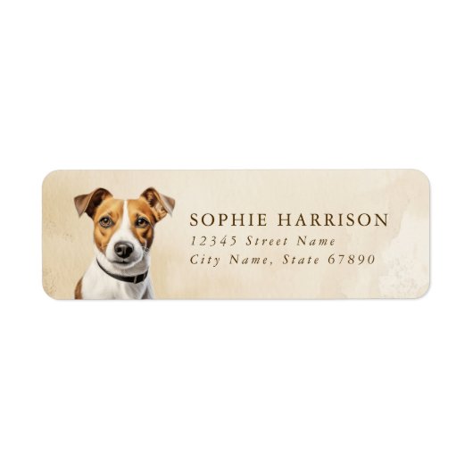 Jack Russell Terrier Return Address Labels (Voorkant)