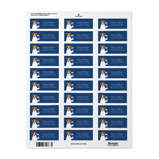 Jack Russell Terrier Return Address Labels (Full Sheet)