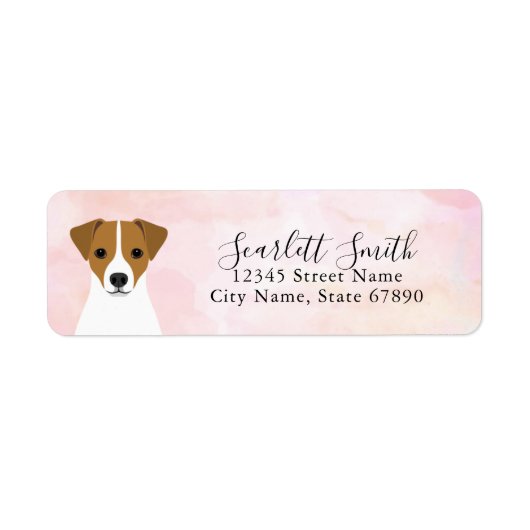 Jack Russell Terrier Return Address Labels (Voorkant)