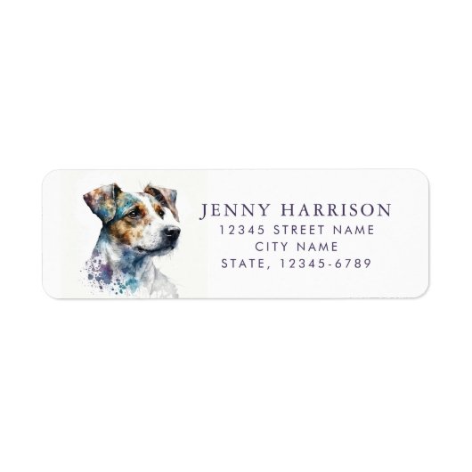Jack Russell Terrier Return Address Labels (Voorkant)