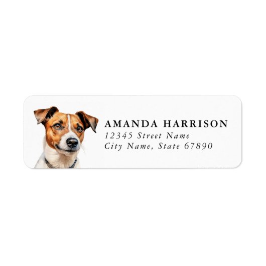 Jack Russell Terrier Return Address Labels (Voorkant)