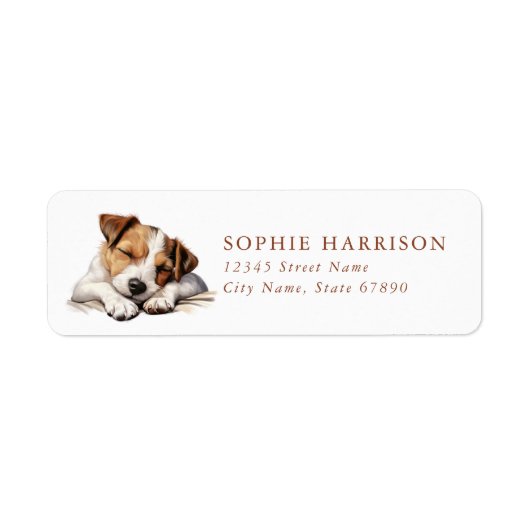 Jack Russell Terrier Return Address Labels (Voorkant)