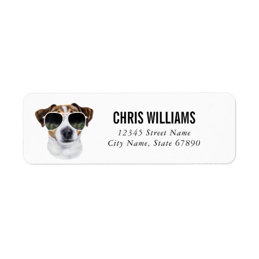 Jack Russell Terrier Return Address Labels (Voorkant)