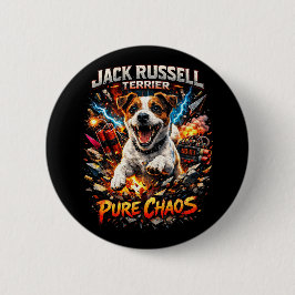 Jack Russell Terrier Ronde Button 5,7 Cm
