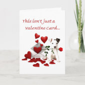 Jack Russell Terrier Rose and Hearts Valentine Feestdagen Kaart (Voorkant)