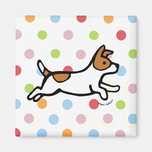 Jack Russell Terrier Running Magnet (Voorkant)