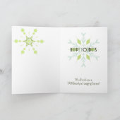 Jack Russell Terrier Santa Dog Green Kerstmis Feestdagen Kaart (Binnen)