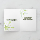 Jack Russell Terrier Santa Dog Green Kerstmis Feestdagen Kaart (Binnen)