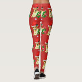 Jack Russell Terrier Santa Kerstkerst Leggings (Achterkant)