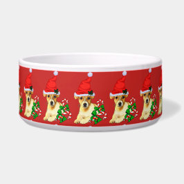 Jack Russell Terrier Santa Kerstkerst Voerbakje