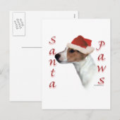 Jack Russell Terrier Santa Paws Feestdagenkaart (Voorkant / Achterkant)
