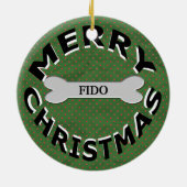 Jack Russell Terrier Santa puppy Keramisch Ornament (Achterkant)