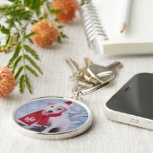 Jack Russell Terrier - Santa's helper Sleutelhanger (Zijkant)