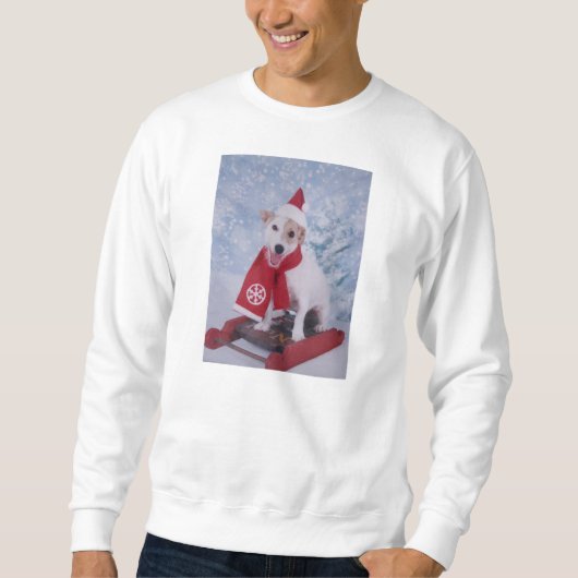 Jack Russell Terrier - Santa's Helper Trui (Voorkant)