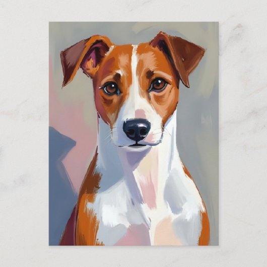 Jack Russell Terrier Schilderen Hond Huisdier Briefkaart (Voorkant)