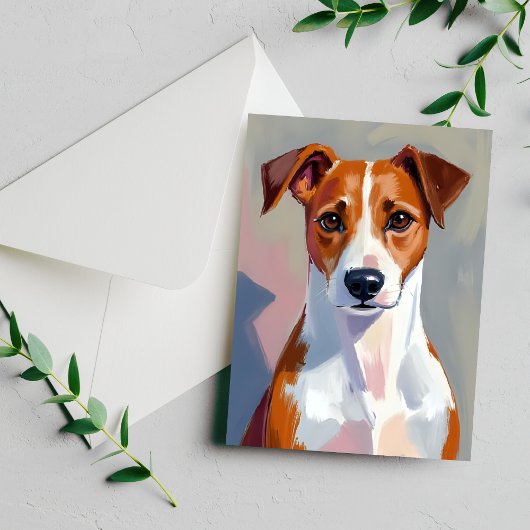 Jack Russell Terrier Schilderen Hond Huisdier Briefkaart